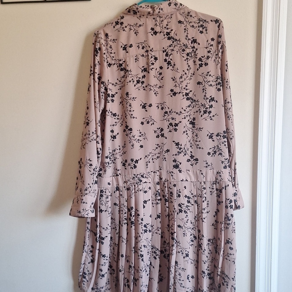 Nanette Lepore Blush Pink Floral Long Sleeve Dress – Size 8 - Picture 6 of 14